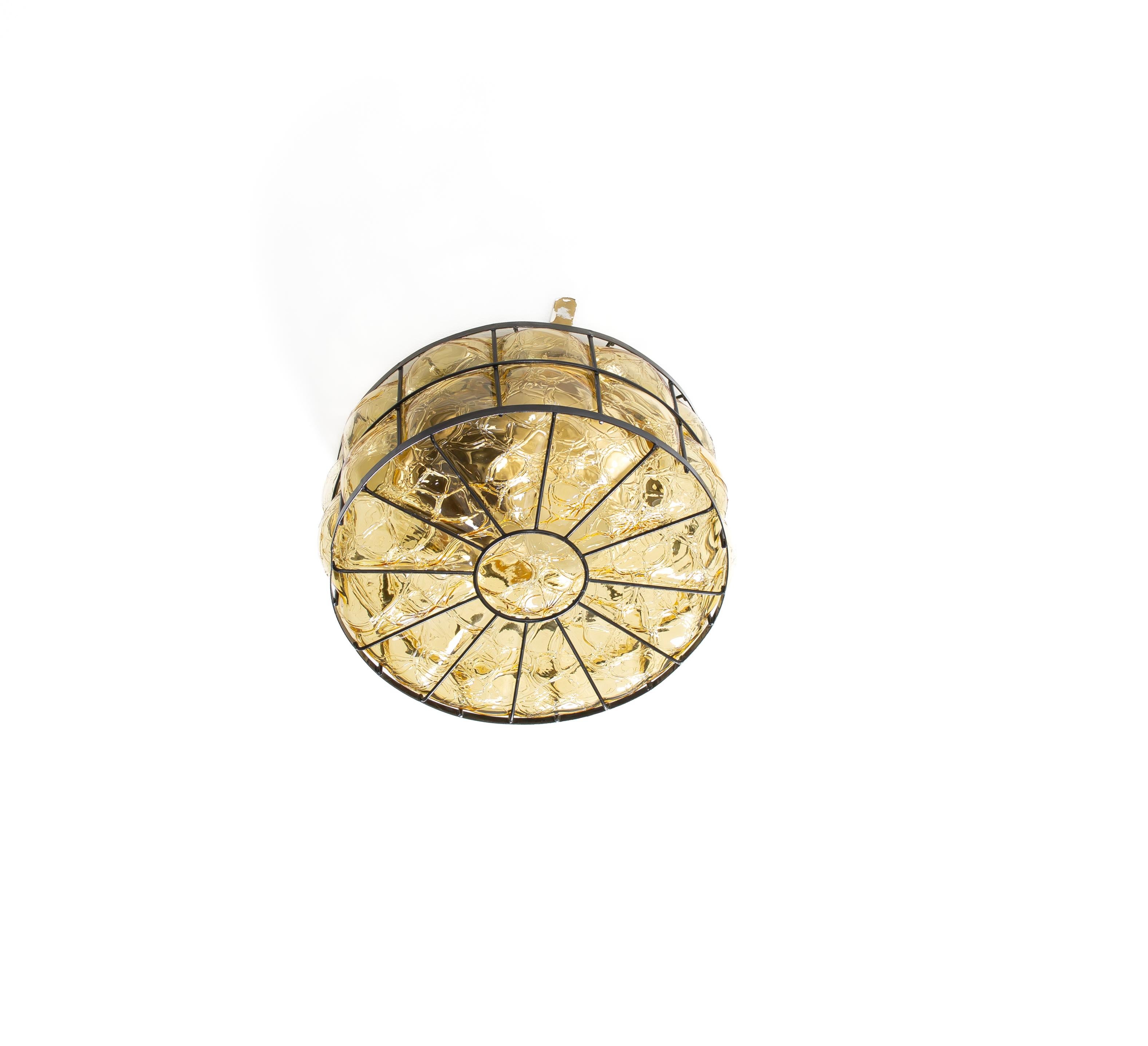 This striking Scandinavian flush-mount fixture from the late 1960s is a perfect example of Nordic design, made for everyday functionality. Ideal for both indoor and sheltered outdoor use, you can use the lamp in hallways, stairwells, and porches,