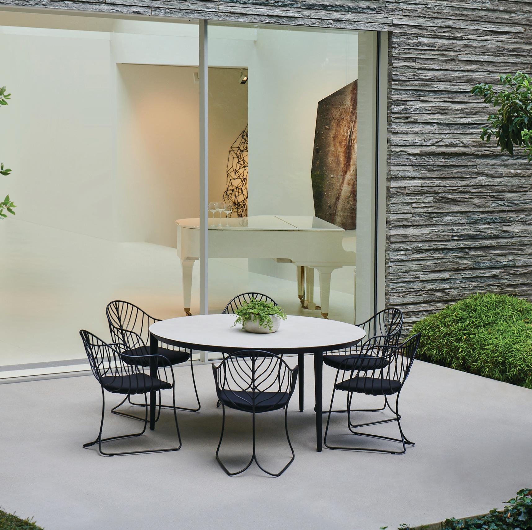 Organic Modern Outdoor Folia Armchair from Royal Botania designed by Kris Van Puyvelde For Sale