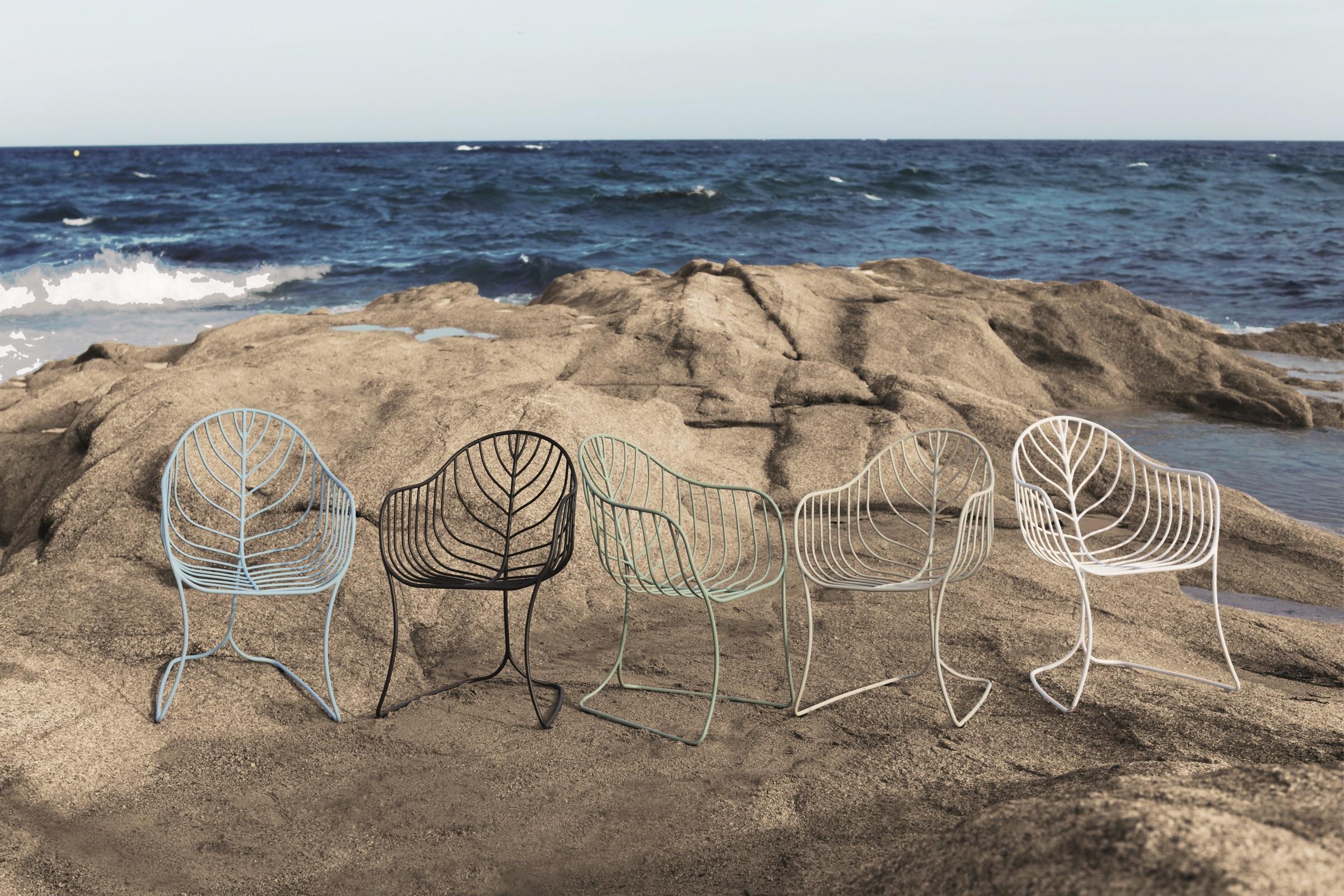 Powder-Coated Outdoor Folia Armchair from Royal Botania designed by Kris Van Puyvelde For Sale