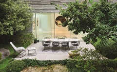 Folia Schaukelstuhl mit Ottomane für draußen entworfen von Kris Van Puyvelde