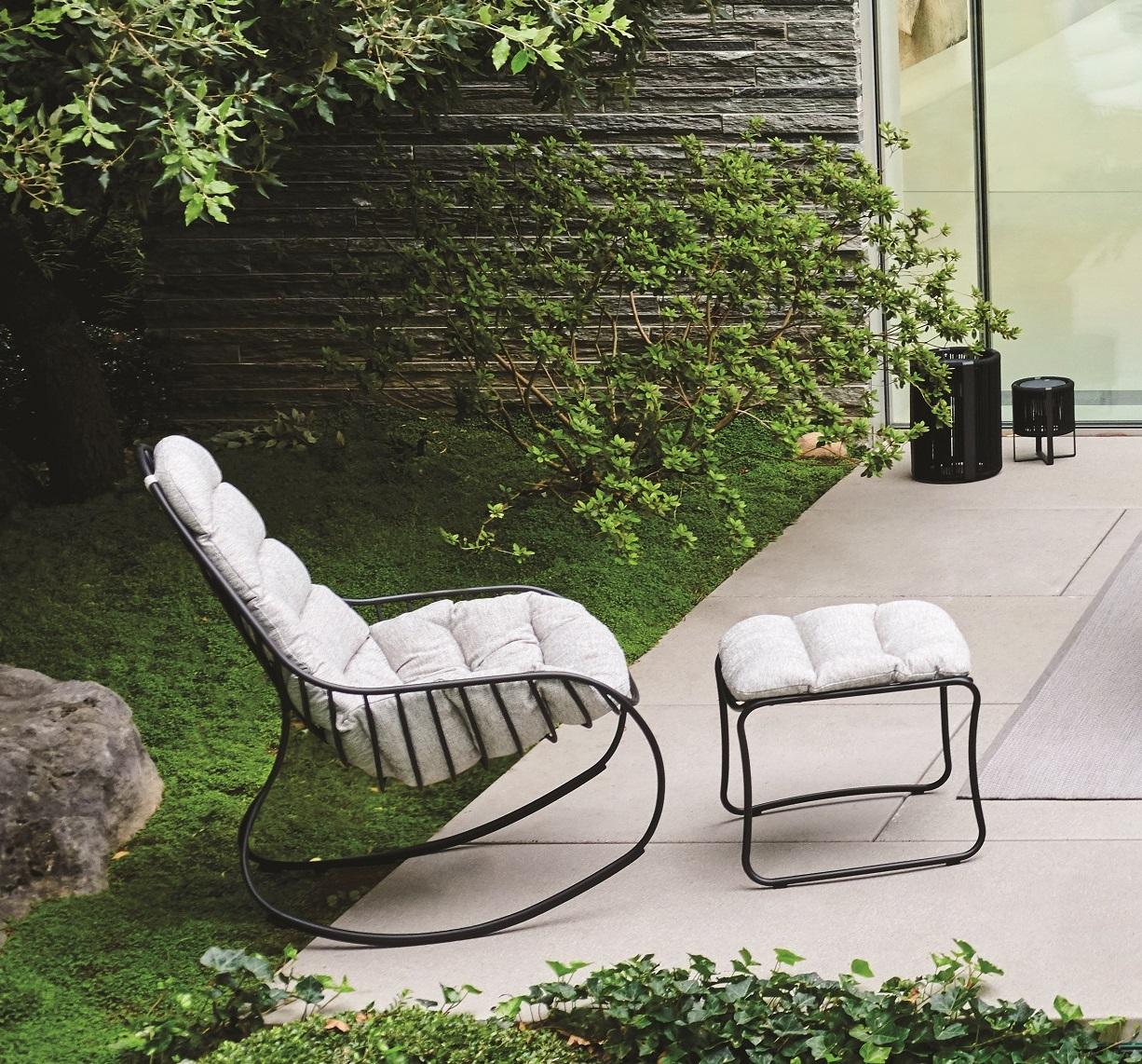 outdoor rocking footstool