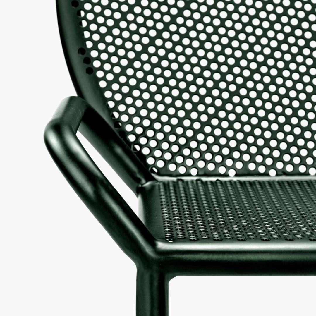 Silla de exterior Fontainebleau de acero verde oscuro en Nuevo estado para la venta en Amsterdam, NL