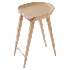 Taburete de bar de roble para exteriores