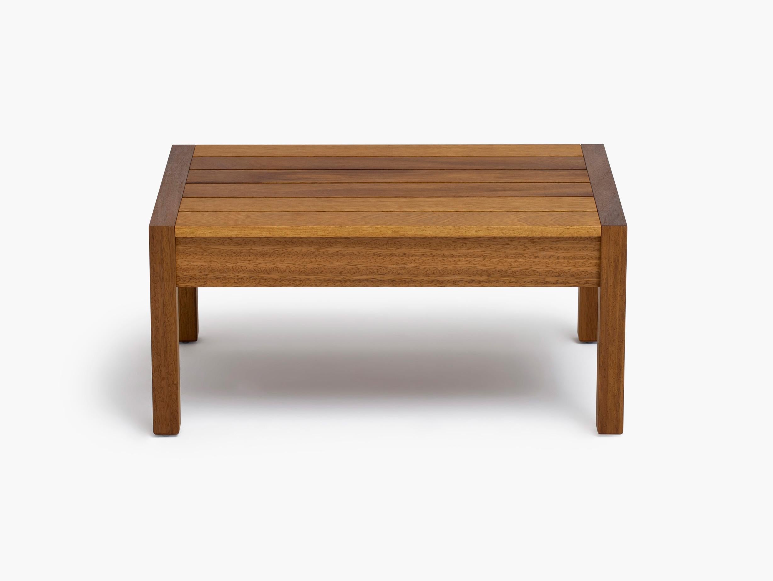 The Vinson Low Table is made from solid iroko wood, which is naturally weather resistant and incredibly durable. Its simple, classic design benefits from the use of the highest quality materials. In combination with our Vinson Sofa, Vinson Chair and