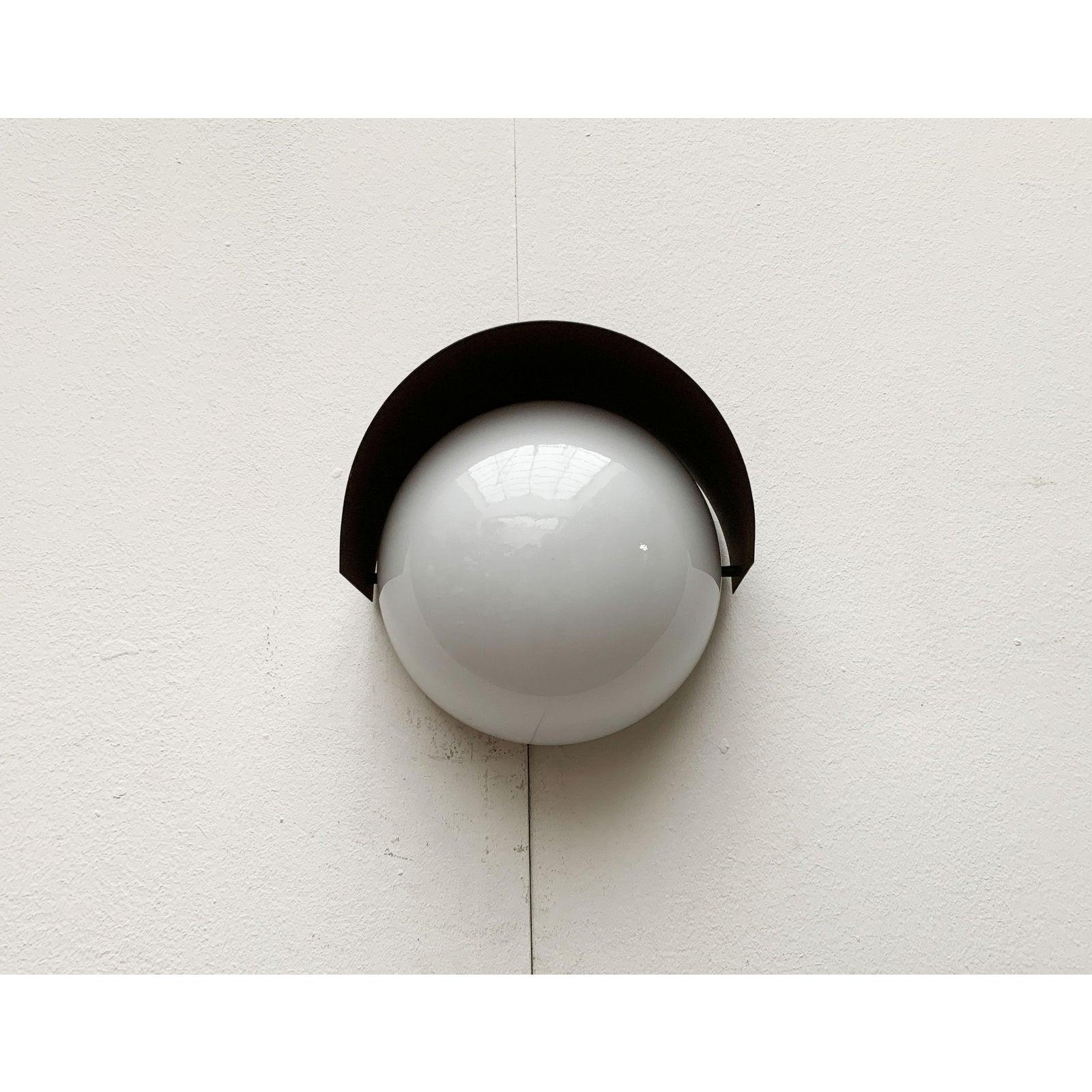 Mid-Century Modern Outdoor Glass and Copper Wall Lamp from Boom For Sale
