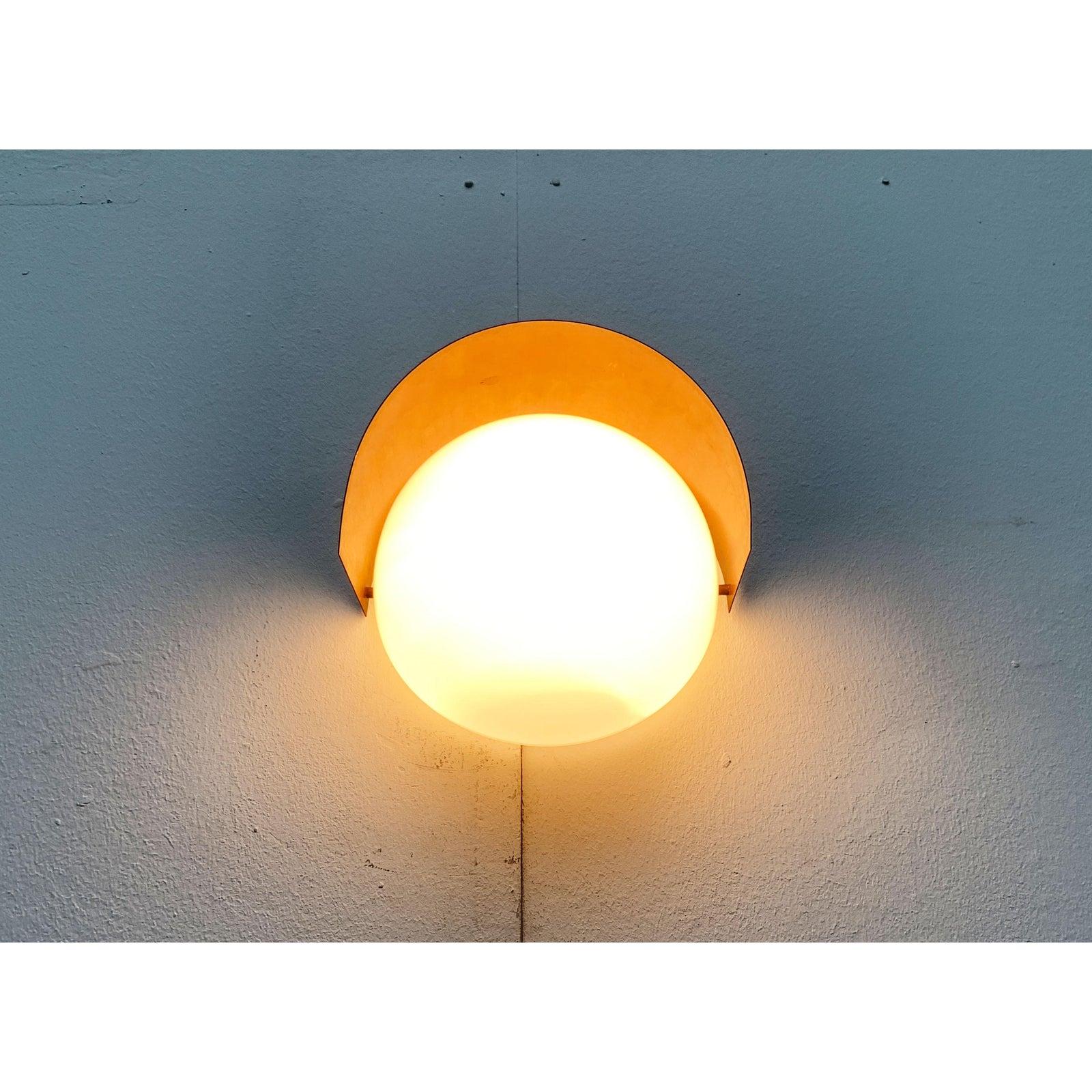 Belgian Outdoor Glass and Copper Wall Lamp from Boom For Sale