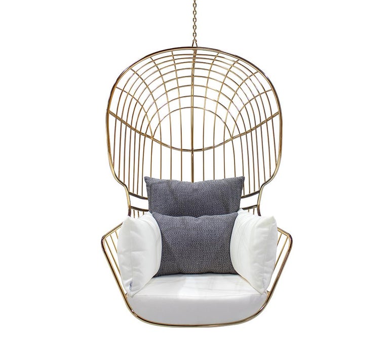 Fresh Look at Golden Outdoor Hanging Chair With Stainless Steel Frame And Luxury