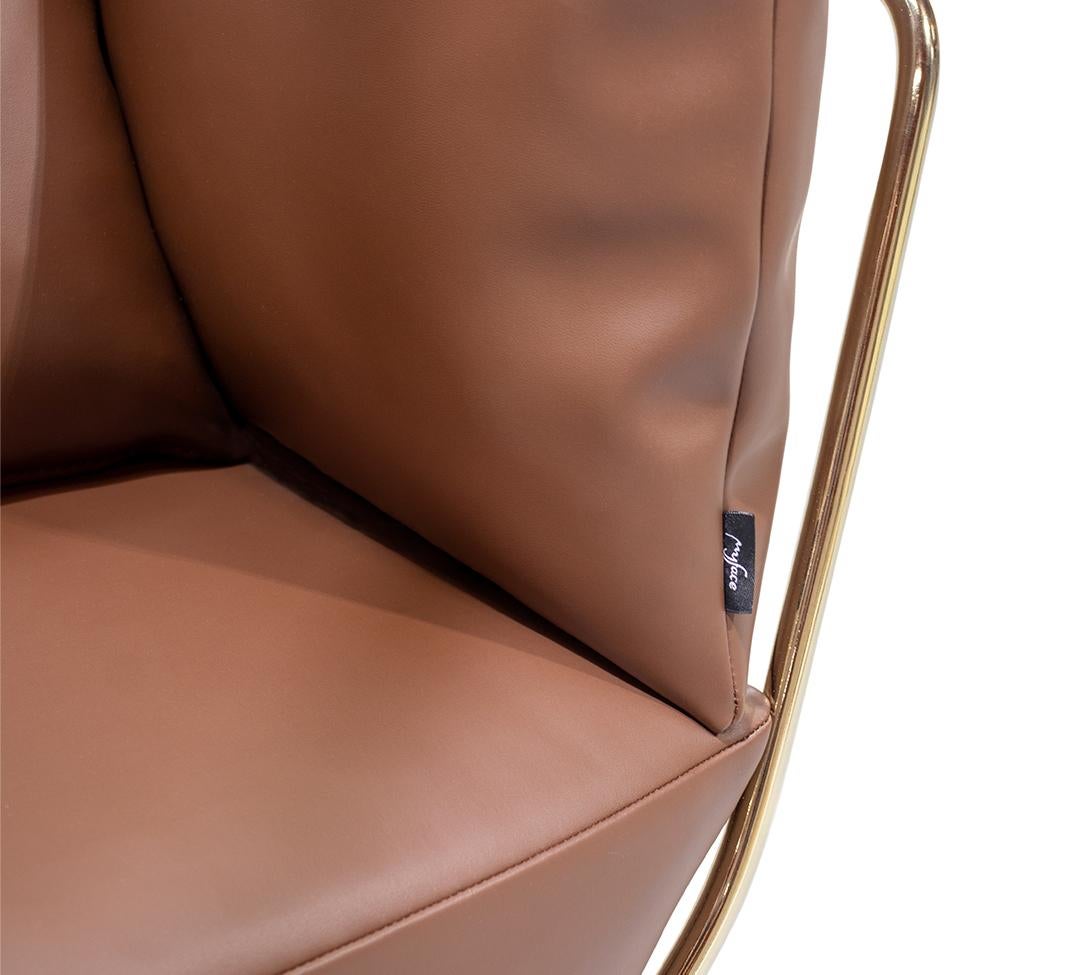 Silla Colgante Exterior de Acero Inoxidable con Piel Impermeable Marrón en Nuevo estado para la venta en Santo Tirso, PT