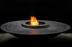 Outdoor Graphite Color Firepit by Obiect, Mexican Contemporary Design