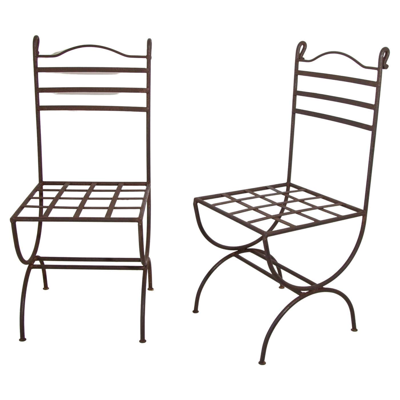 Forged Shell Chair Outdoor Hand Forged Wrought-Iron Chairs French Provincial Style For ...