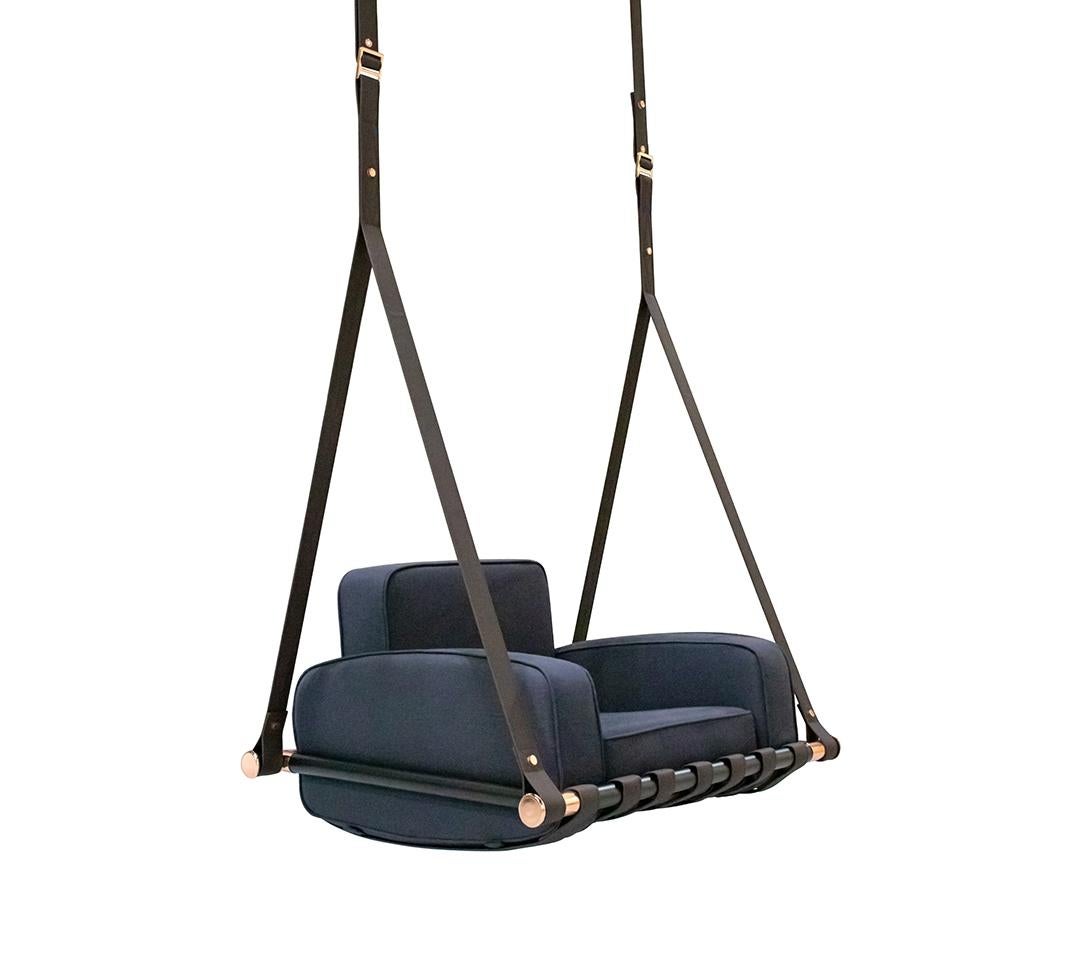 Outdoor-Edelstahl-Hängesofa mit wasserdichten Sunbrella-Kissen im Zustand „Neu“ im Angebot in Santo Tirso, PT