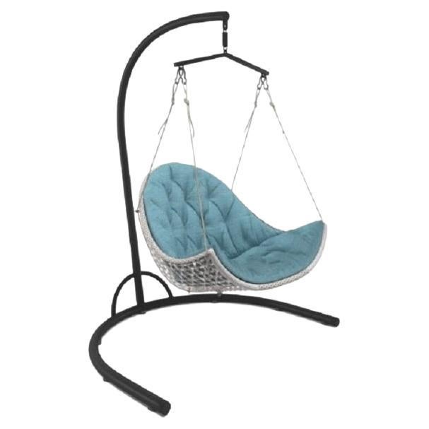 Access an entirely new dimension of relaxation with this free-swinging hanging chair. You can either suspend it from its matching stand, or fix it to your wall or ceiling. This is the ultimate in comfort and relaxation.
See photos for cushion and