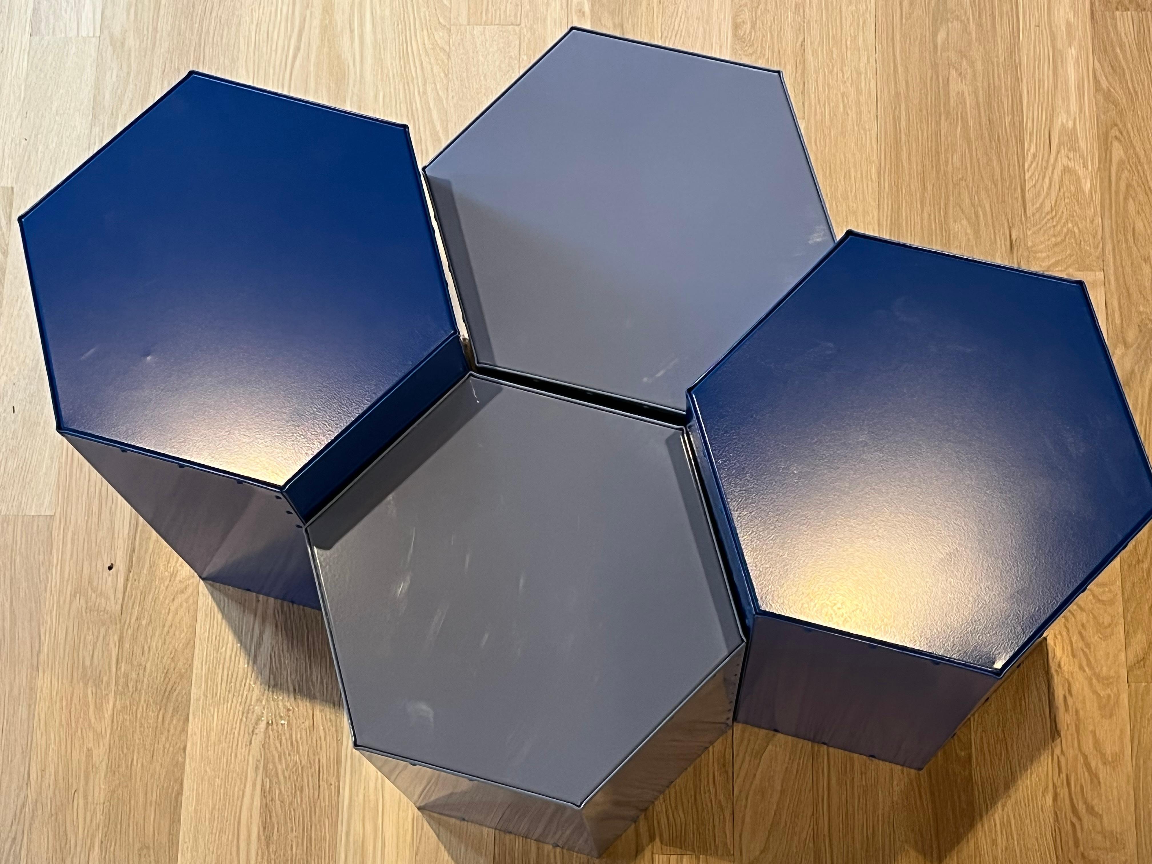 hexagon led coffee table