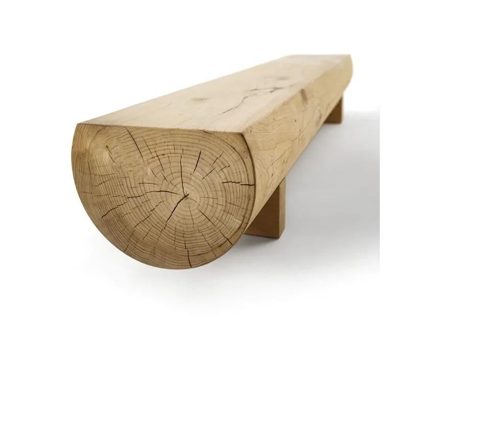 Italian Outdoor/Indoor Bench Made From A Single Block of Scented Cedar For Sale