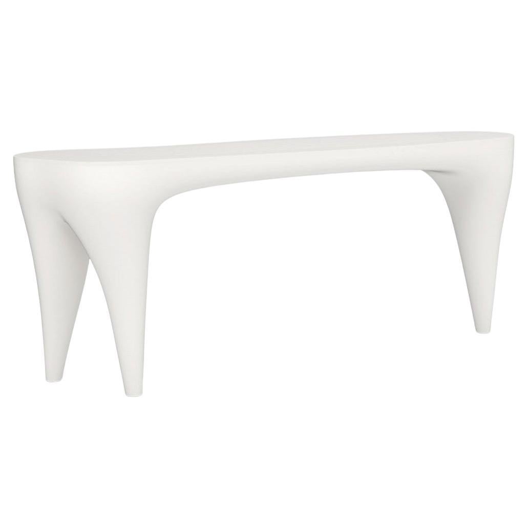 Outdoor Indoor Console Made to Order in Matte White Lacquer For Sale