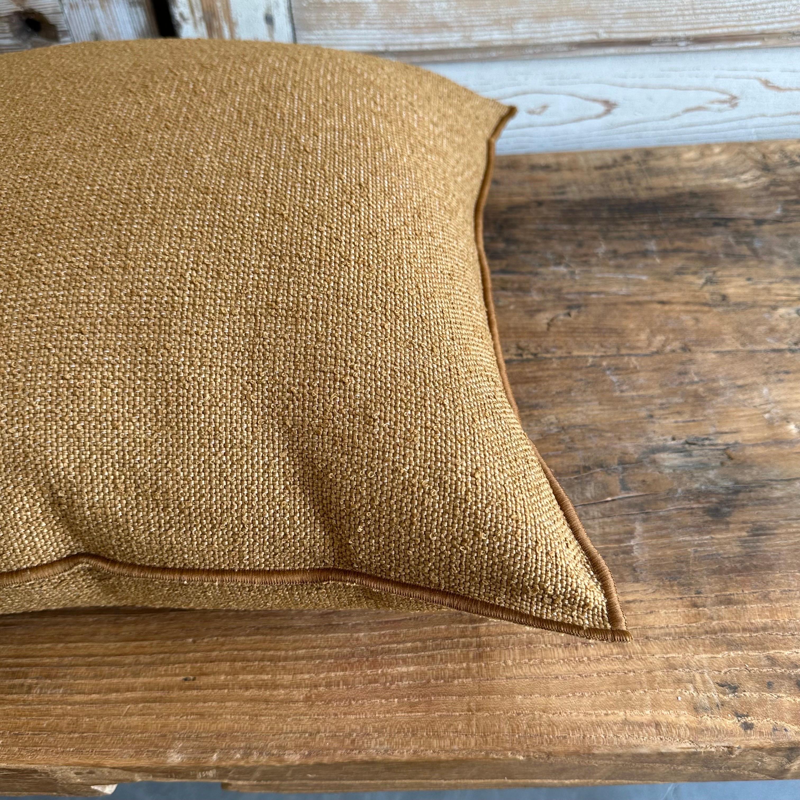 Outdoor Indoor French Canvas Textured Pillow For Sale 1