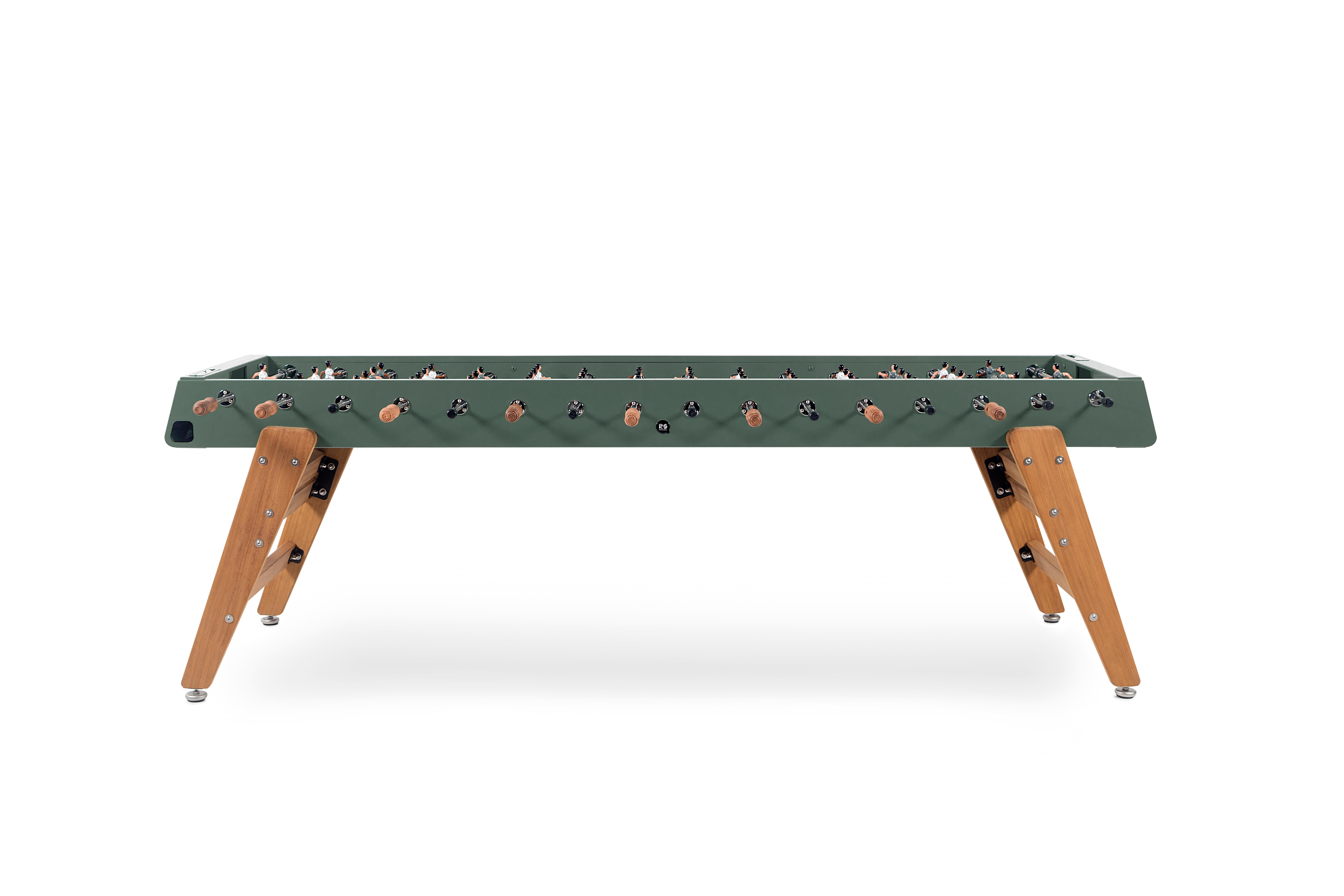 FOOSBALL TABLE RS3 MAX in Green
DESIGNED BY RAFAEL RODRÍGUEZ for RS Barcelona

The more, the merrier. It’s not just a saying, it’s really true. The RS MAX football table doubles the fun so you can make the most of the game and some good company. Are