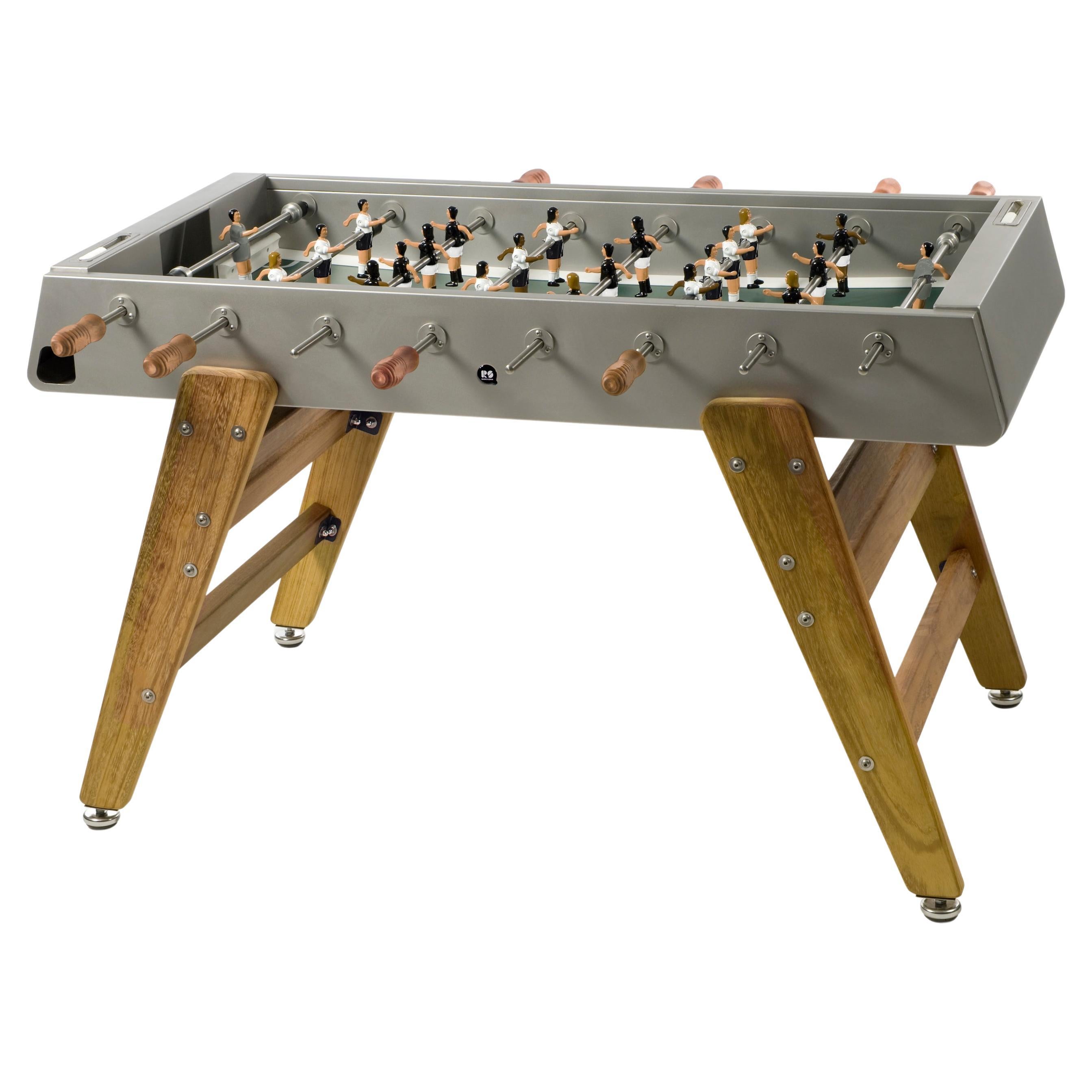 Extérieur/Indoor TABLE DE FOOSBALL INOX METAL & BOIS RS3 WOOD by RS Barcelona en vente