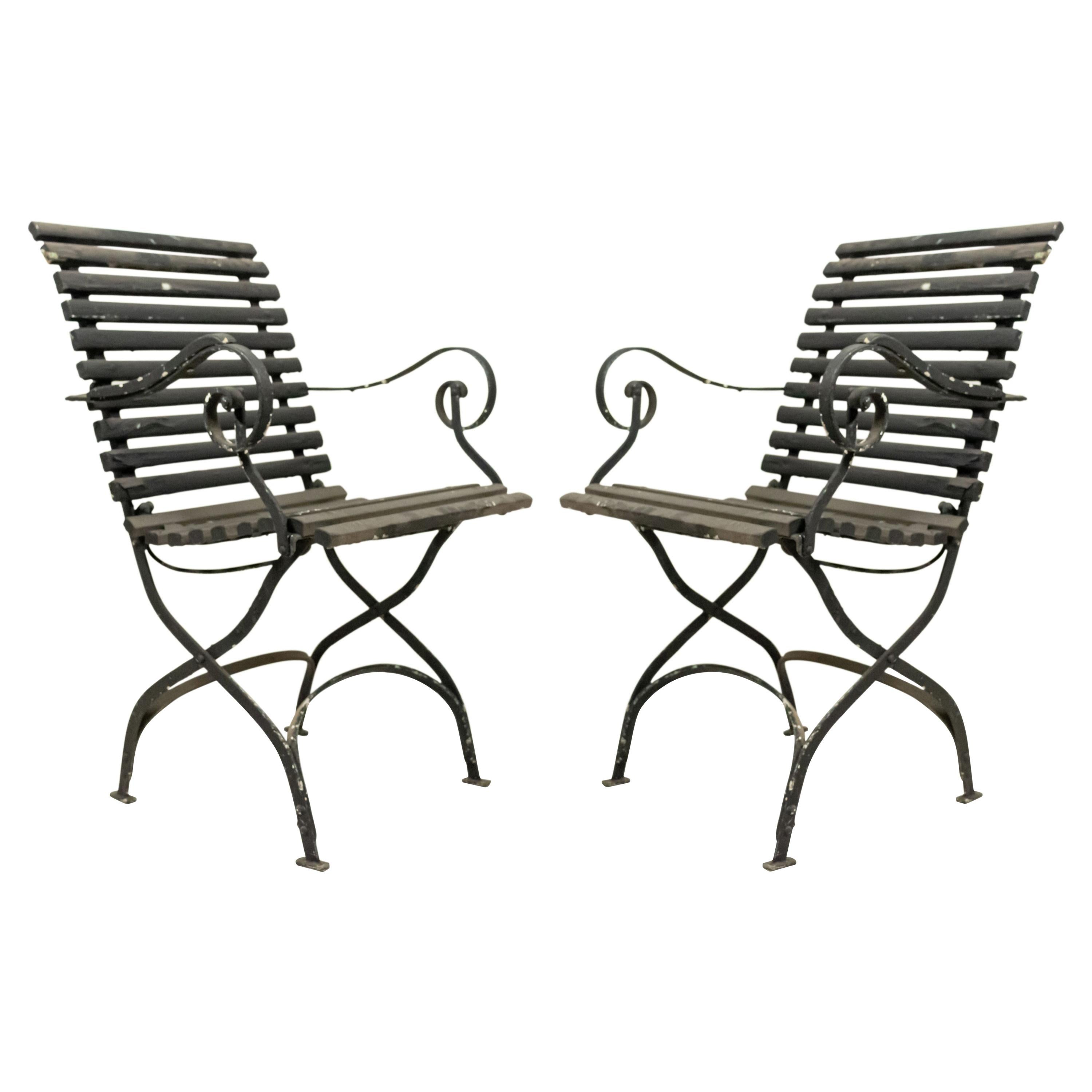Sillas plegables de hierro para exterior en venta