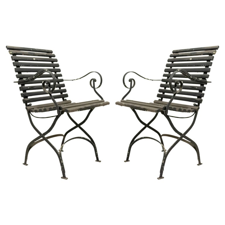 Outdoor Iron Folding Chairs For Sale at 1stDibs