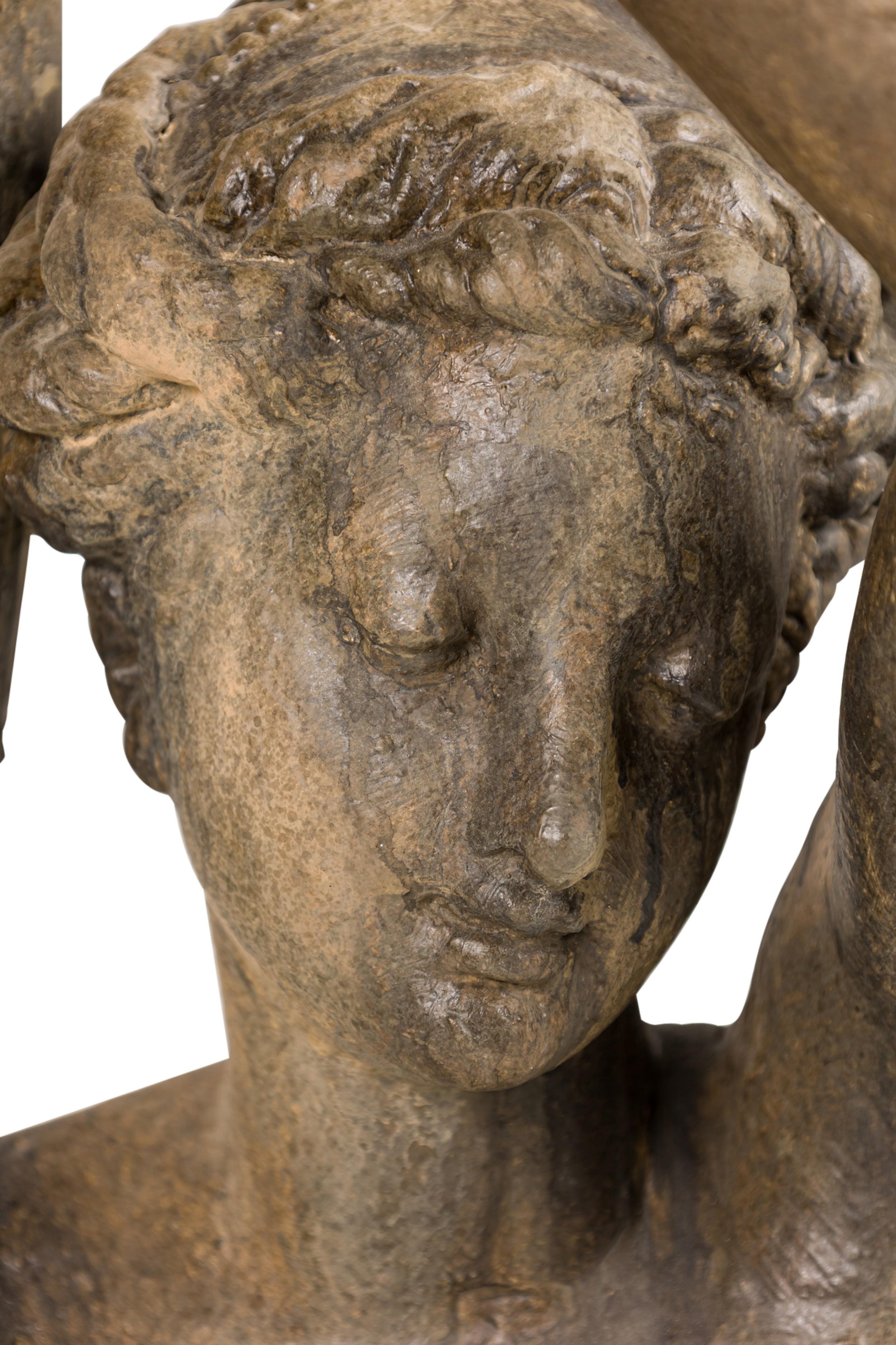 Outdoor Iron Greek Woman Statuary For Sale 1