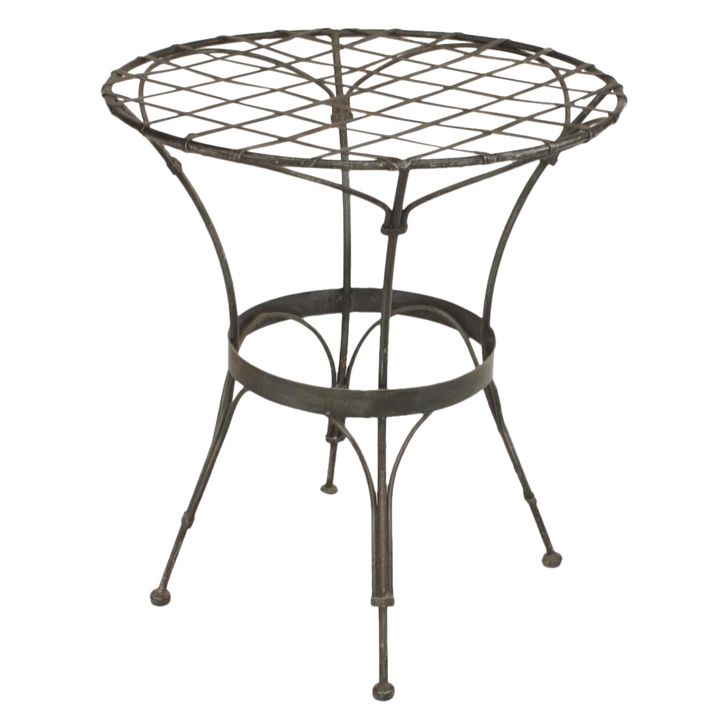 Outdoor Iron Round Café Table