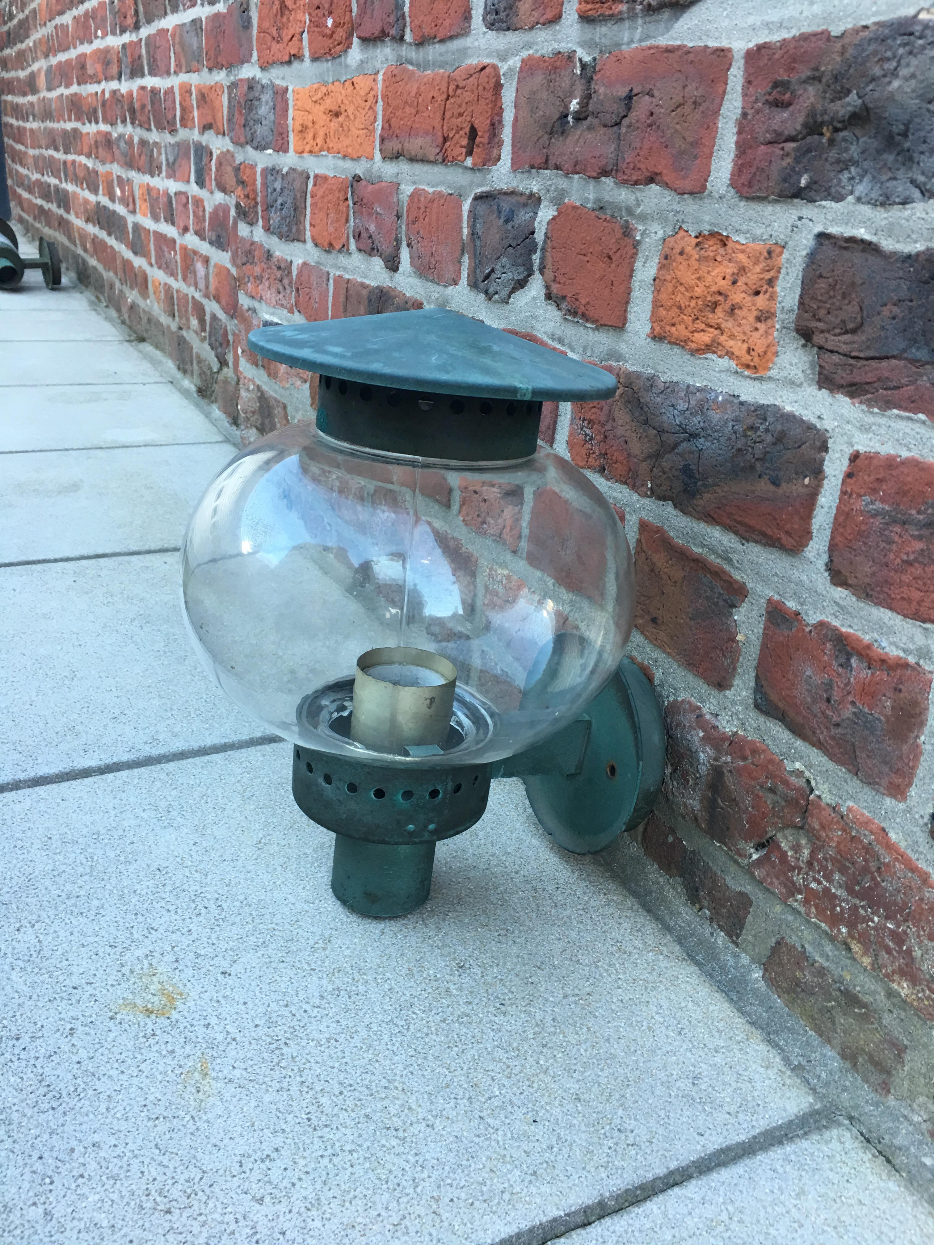 Outdoor Lamp Art Deco Period, Attributed to Jean Perzel, circa 1930 In Good Condition For Sale In Saint-Ouen, FR