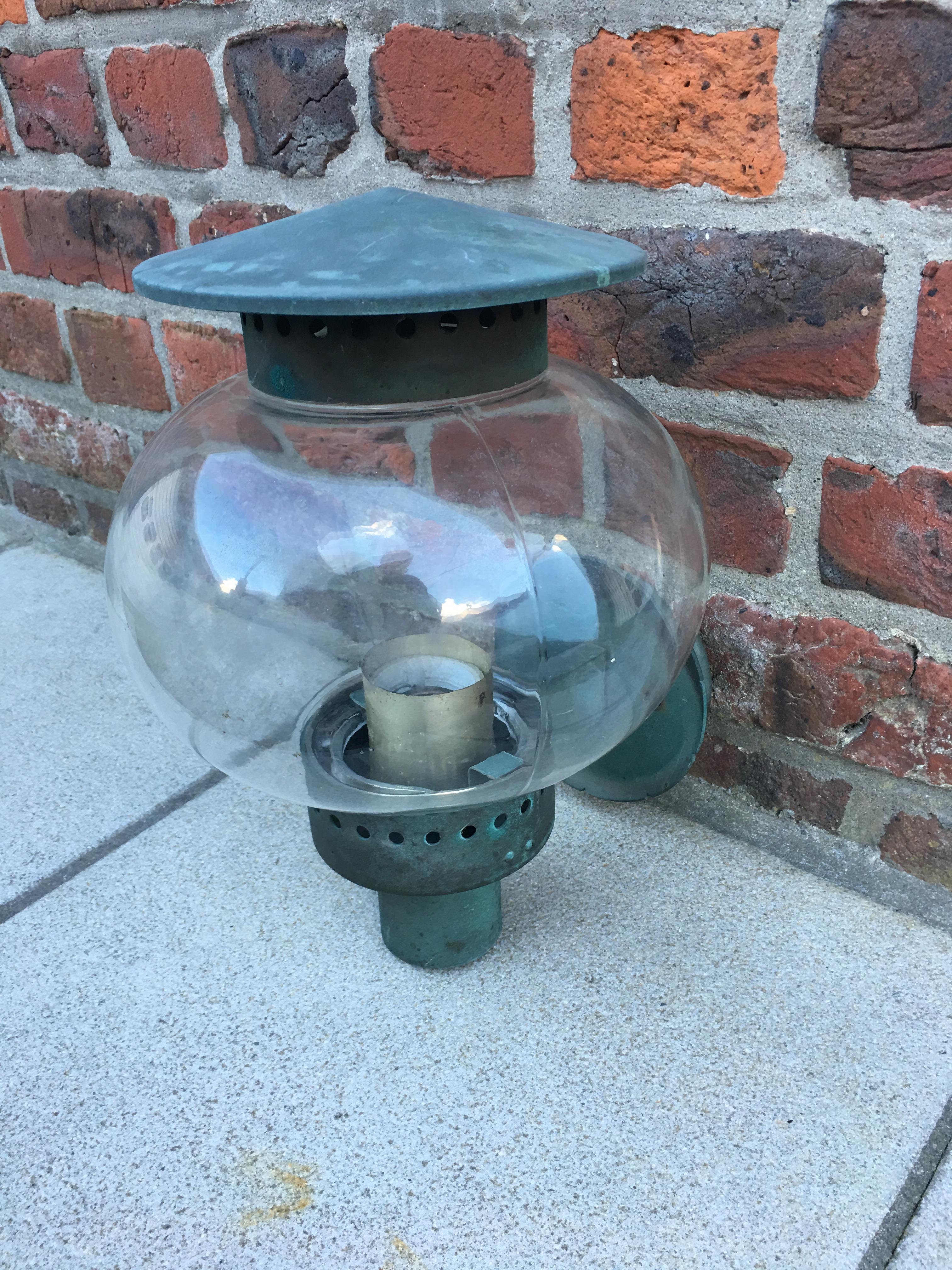 Mid-20th Century Outdoor Lamp Art Deco Period, Attributed to Jean Perzel, circa 1930 For Sale