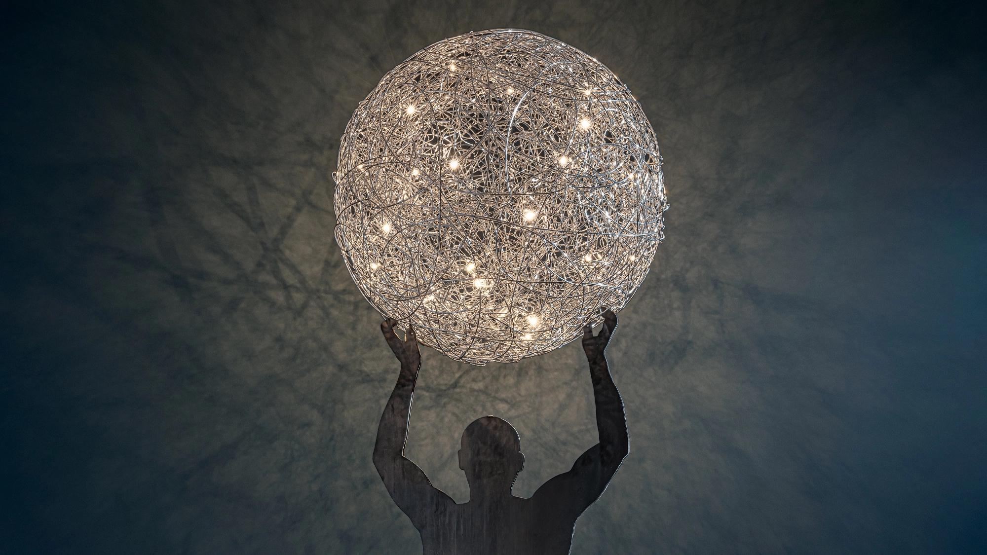 Lámpara de exterior - Lámpara de pie Catellani & Smith Uomo della Luce XXL (exterior) Italiano en venta