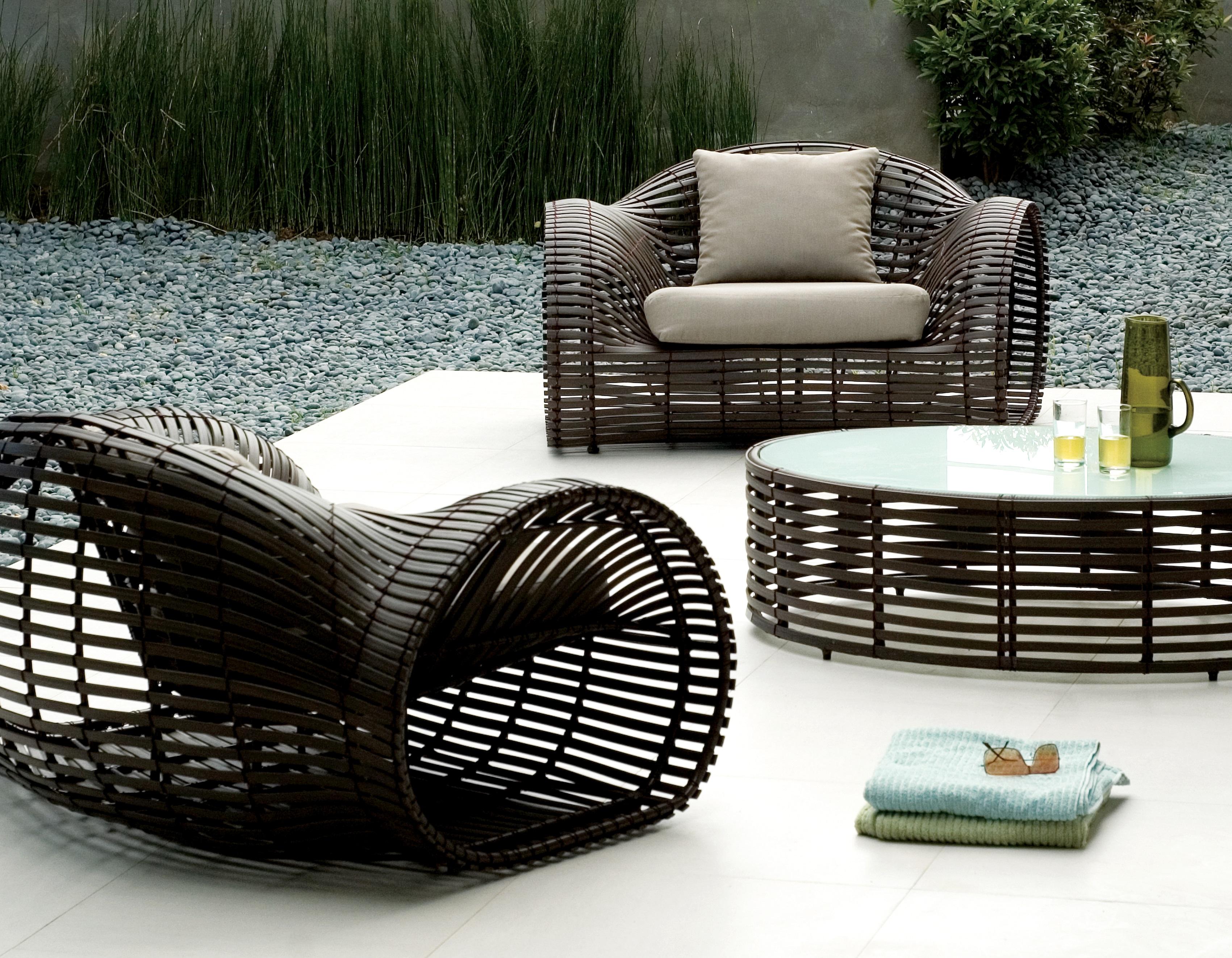 Modern Outdoor Large Oval Lolah Coffee Table by Kenneth Cobonpue For Sale