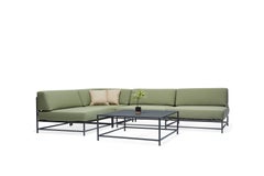 Divano da esterno in foglia e carbone