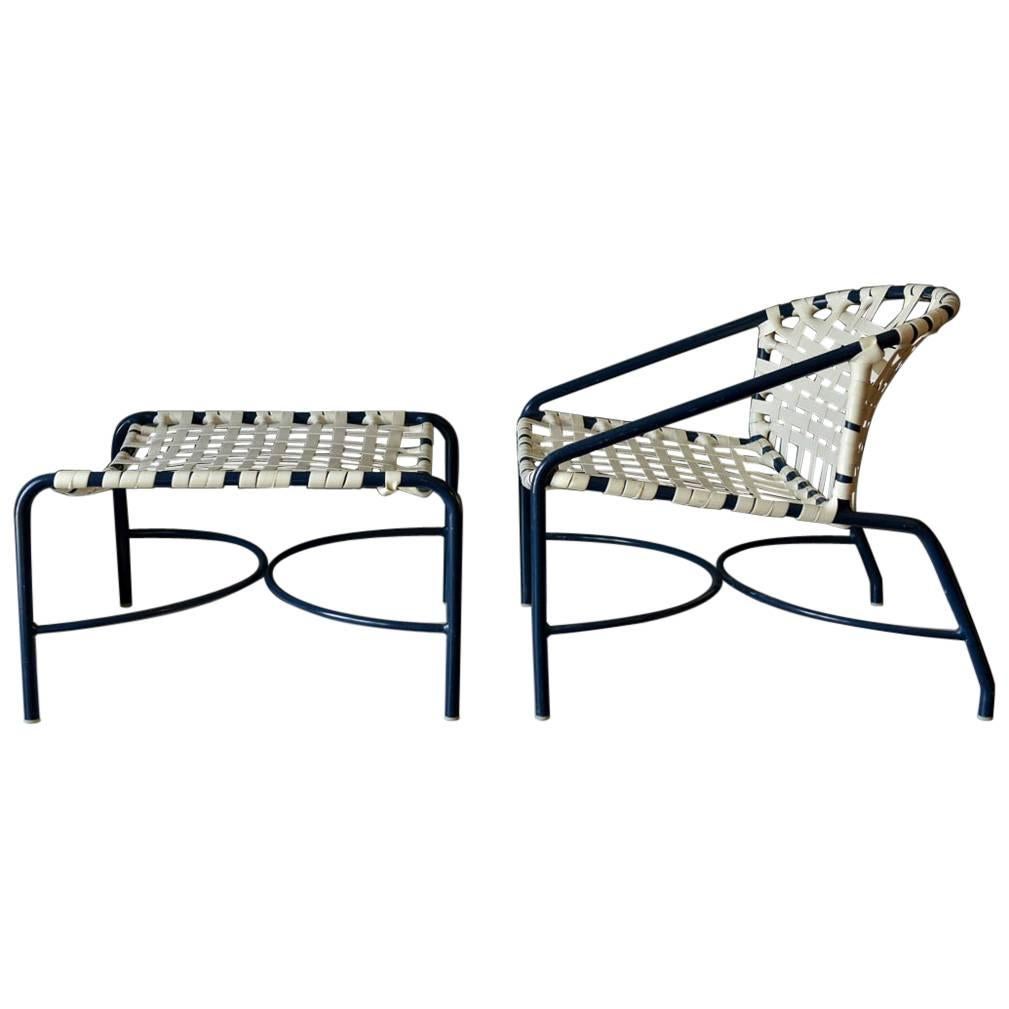 Outdoor Lounge Chair and Ottoman by Tadao Inouye for Brown Jordan, circa 1970