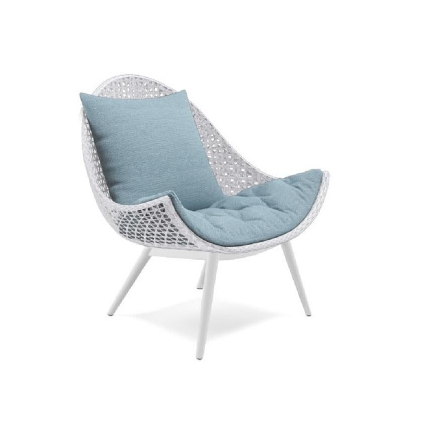 Asian Outdoor Lounge Chair in Open Wicker Weave  For Sale