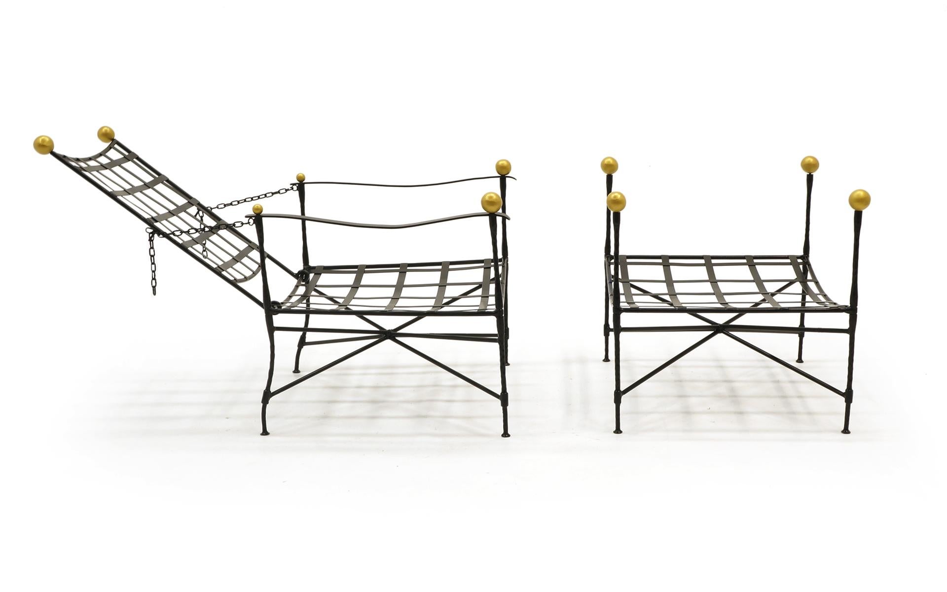 Mid-Century Modern Outdoor Lounge Chair & Ottoman by Mario Papperzini for John Salterini. Restored.