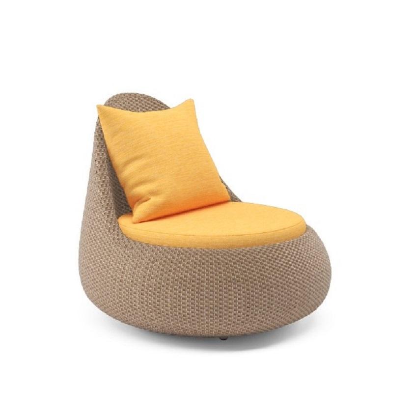 Lounge-Stuhl für draußen aus geflochtenem Geflecht im Angebot 2