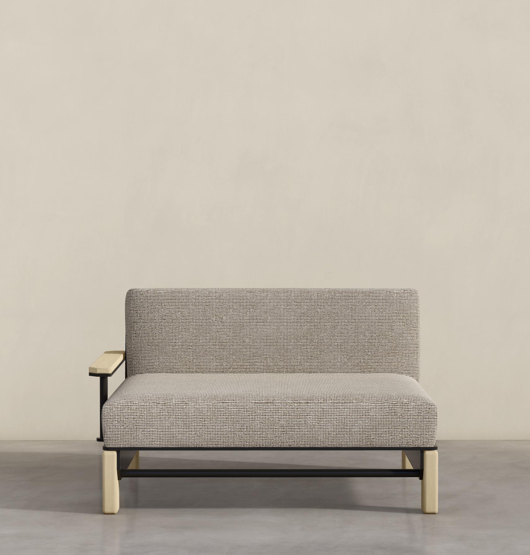 The 0:1 outdoor collection by Studio:Rah, is a culmination of durable materials and refined connections between wood, metal, and upholstery. Each piece of the collection is made with solid anodized aluminum framing, high grade exterior timbers, and