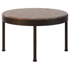 Patio Couchtisch mit Marmorplatte und Edelstahlsockel