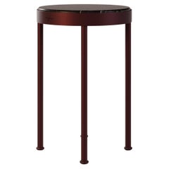 Mesa auxiliar de terraza con tapa de mármol