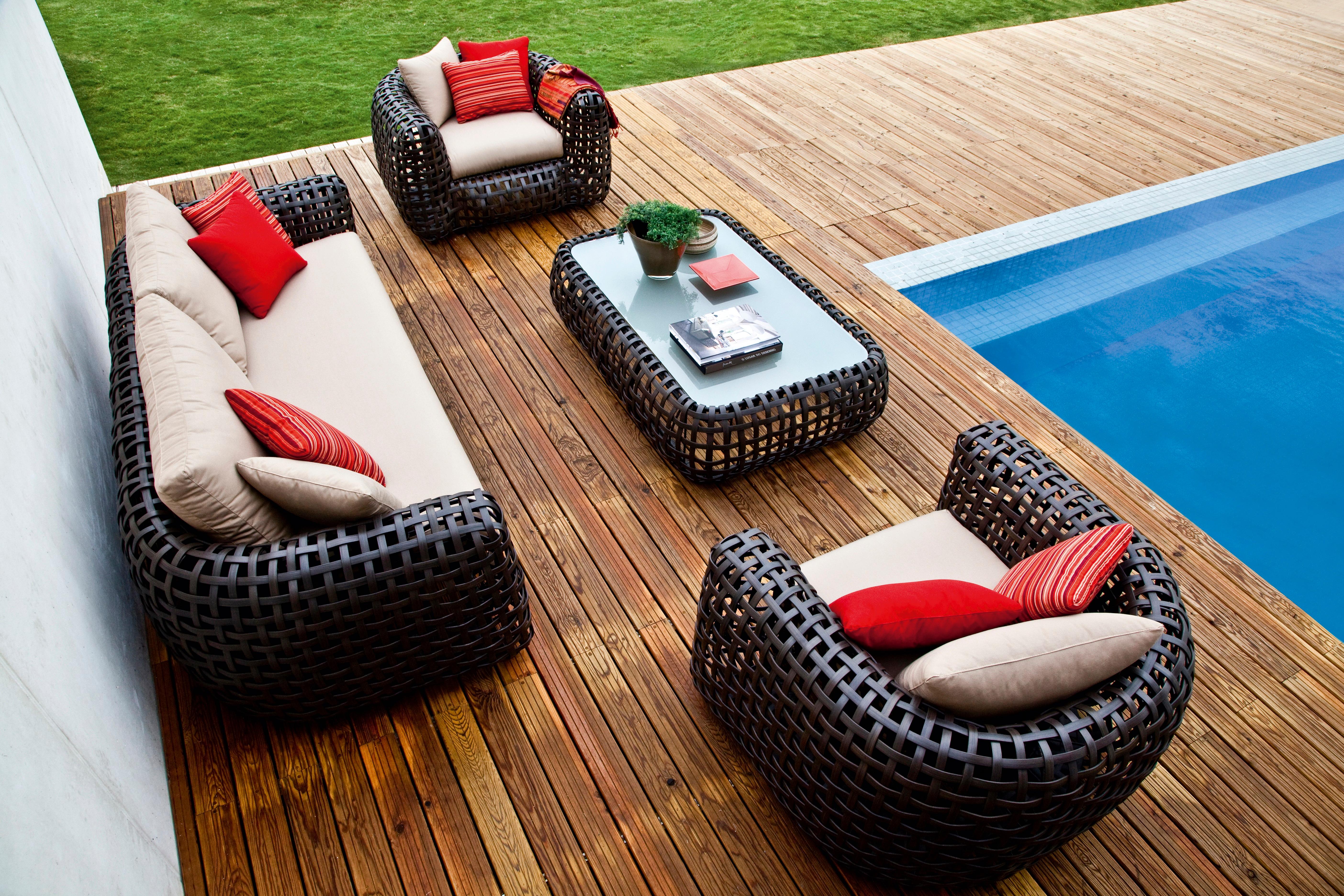 Modern Outdoor Matilda Easy Armchair by Kenneth Cobonpue