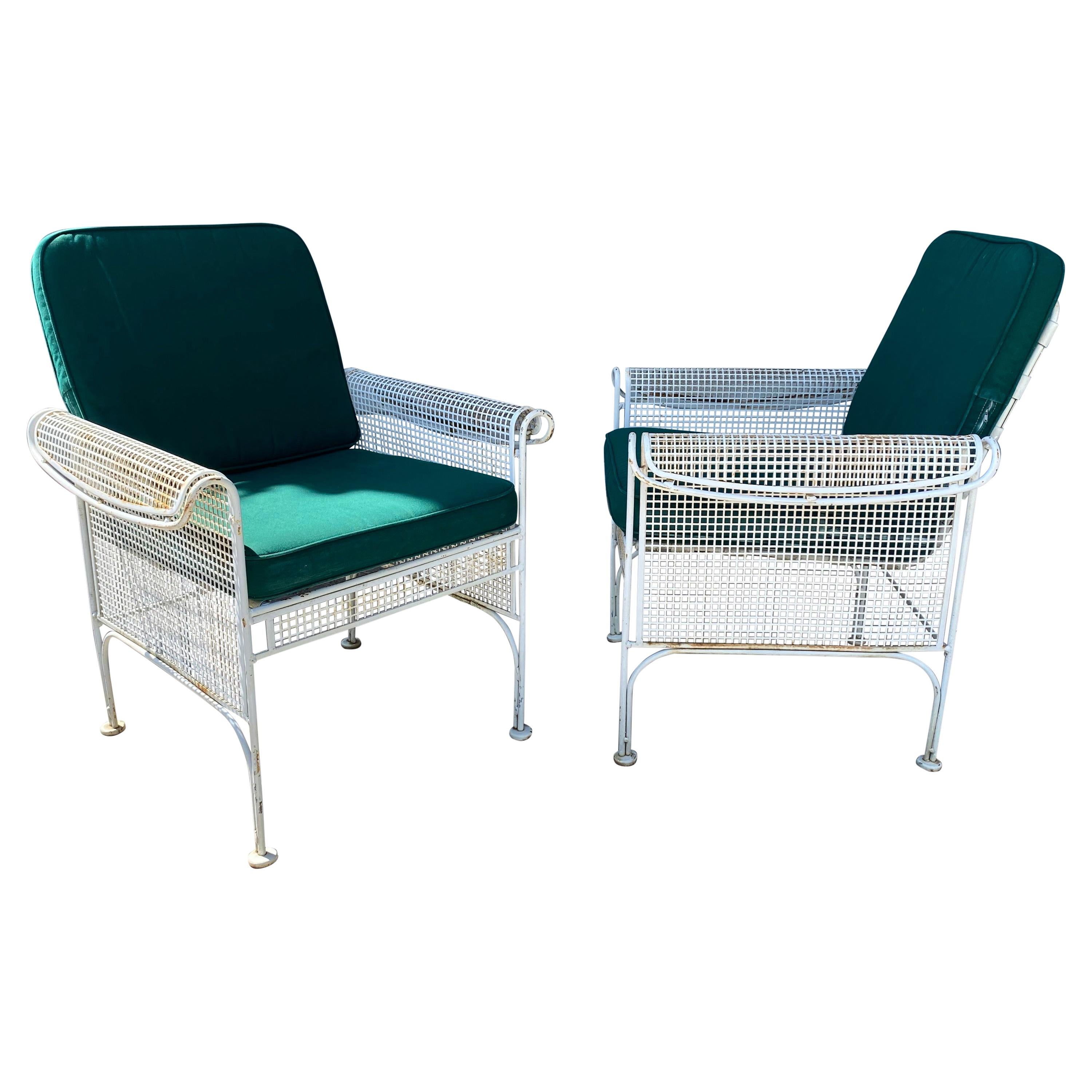 Outdoor Metal Lounge Chairs, Attrib to Maurizio Tempestini for Salterini
