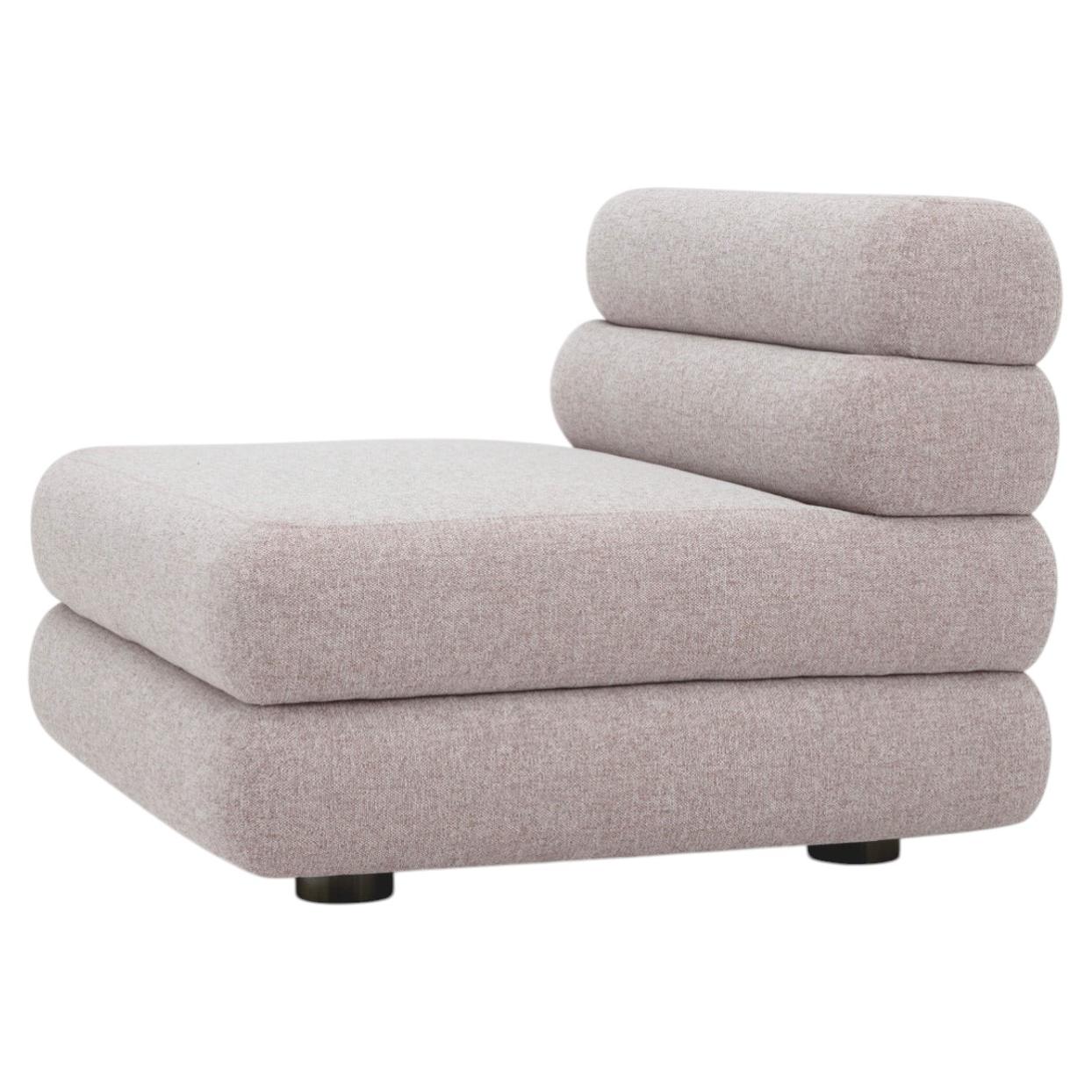 Canapé modulaire d'extérieur Middle Module Mauritius Light Grey en vente