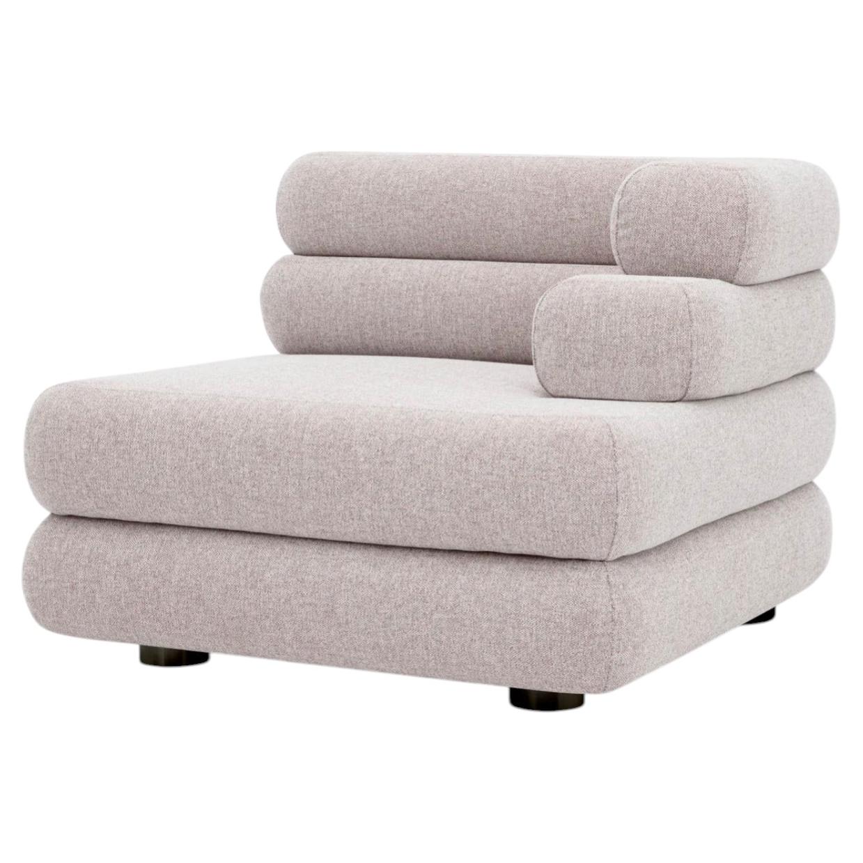 Canapé modulaire d'extérieur Module droit Mauritius Light Grey en vente