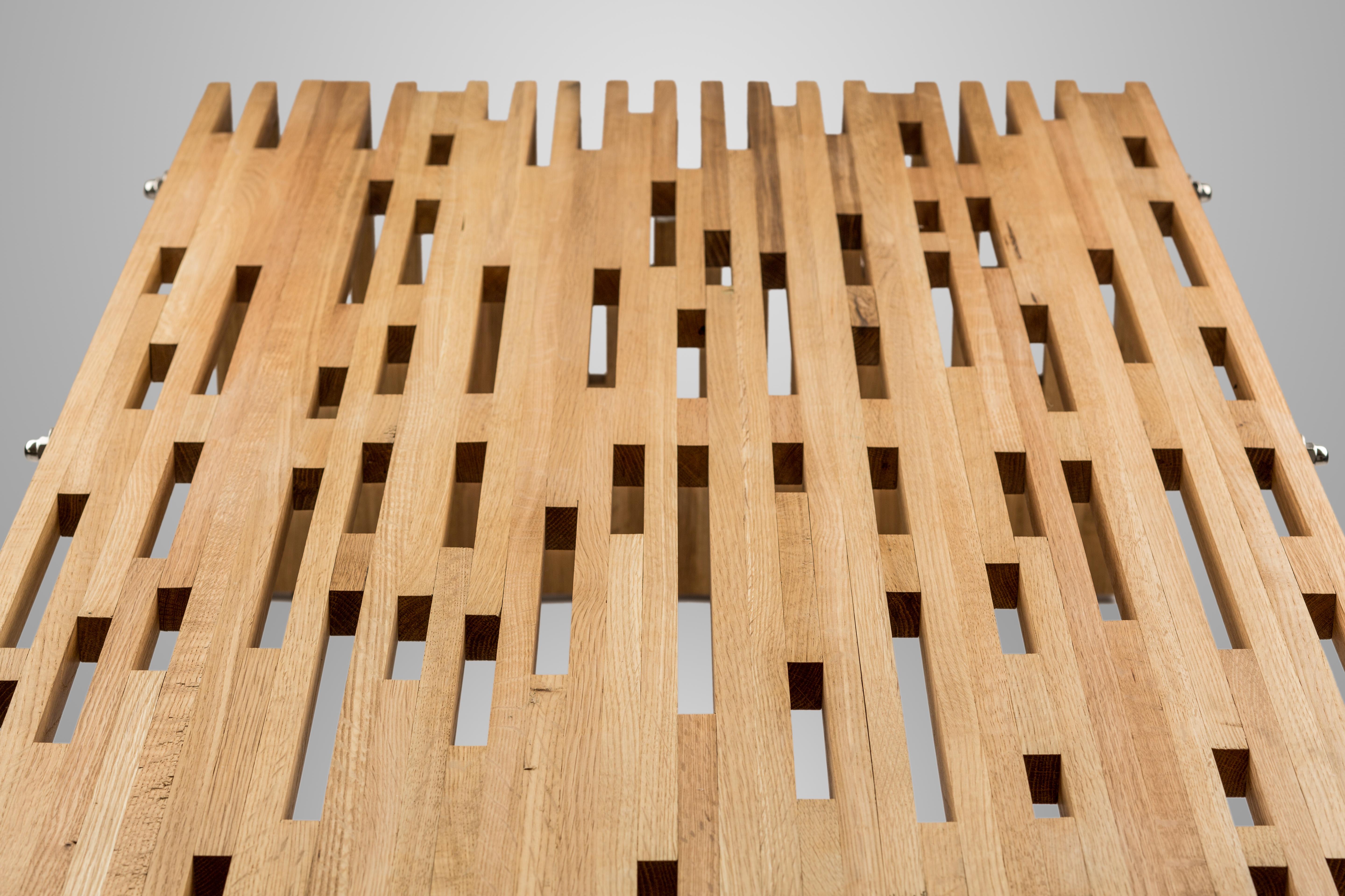 wooden stick coffee table