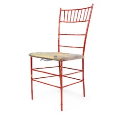 Outdoor Painted Iron Side Chairs