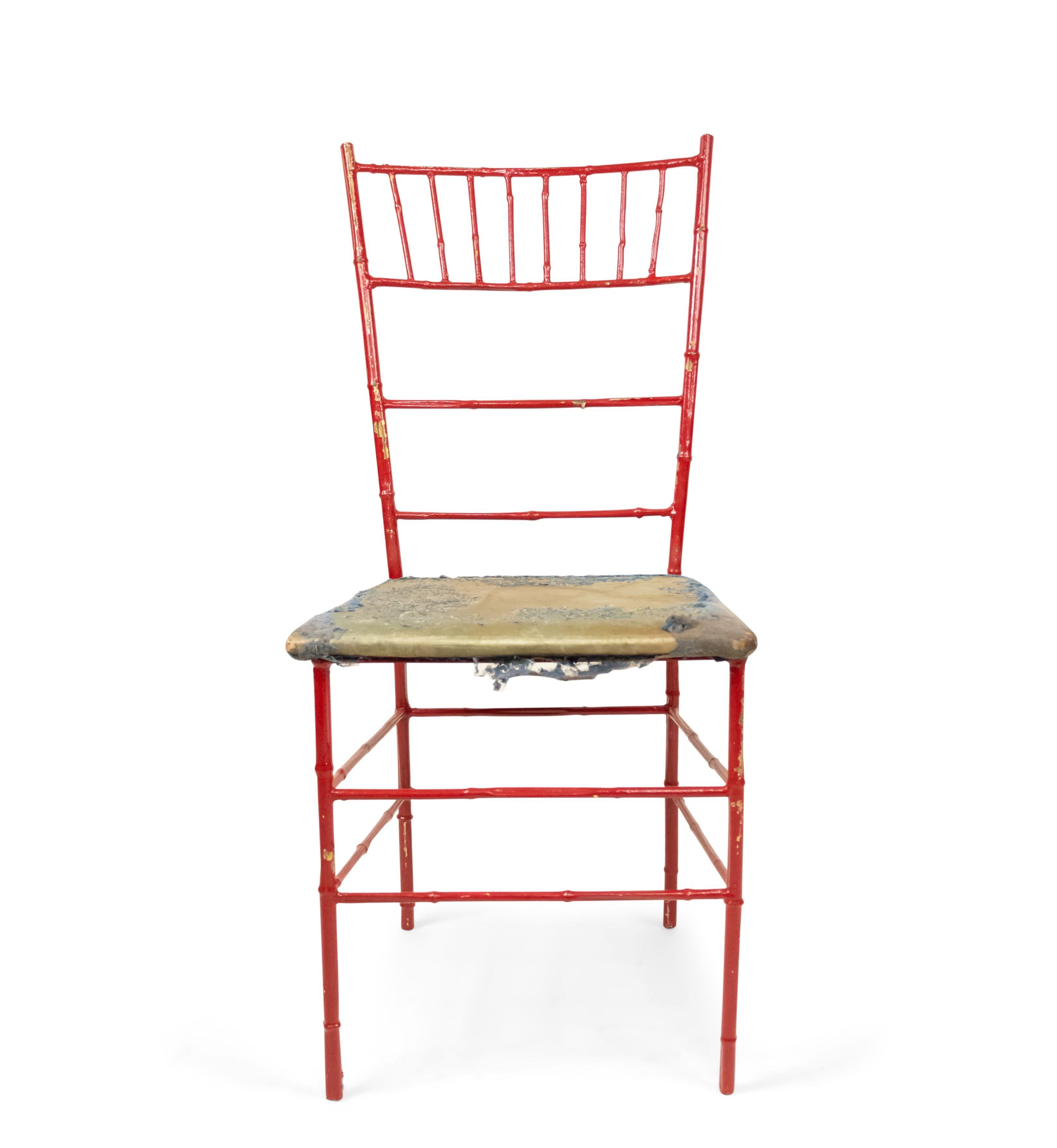 20th Century Outdoor Painted Iron Side Chairs For Sale