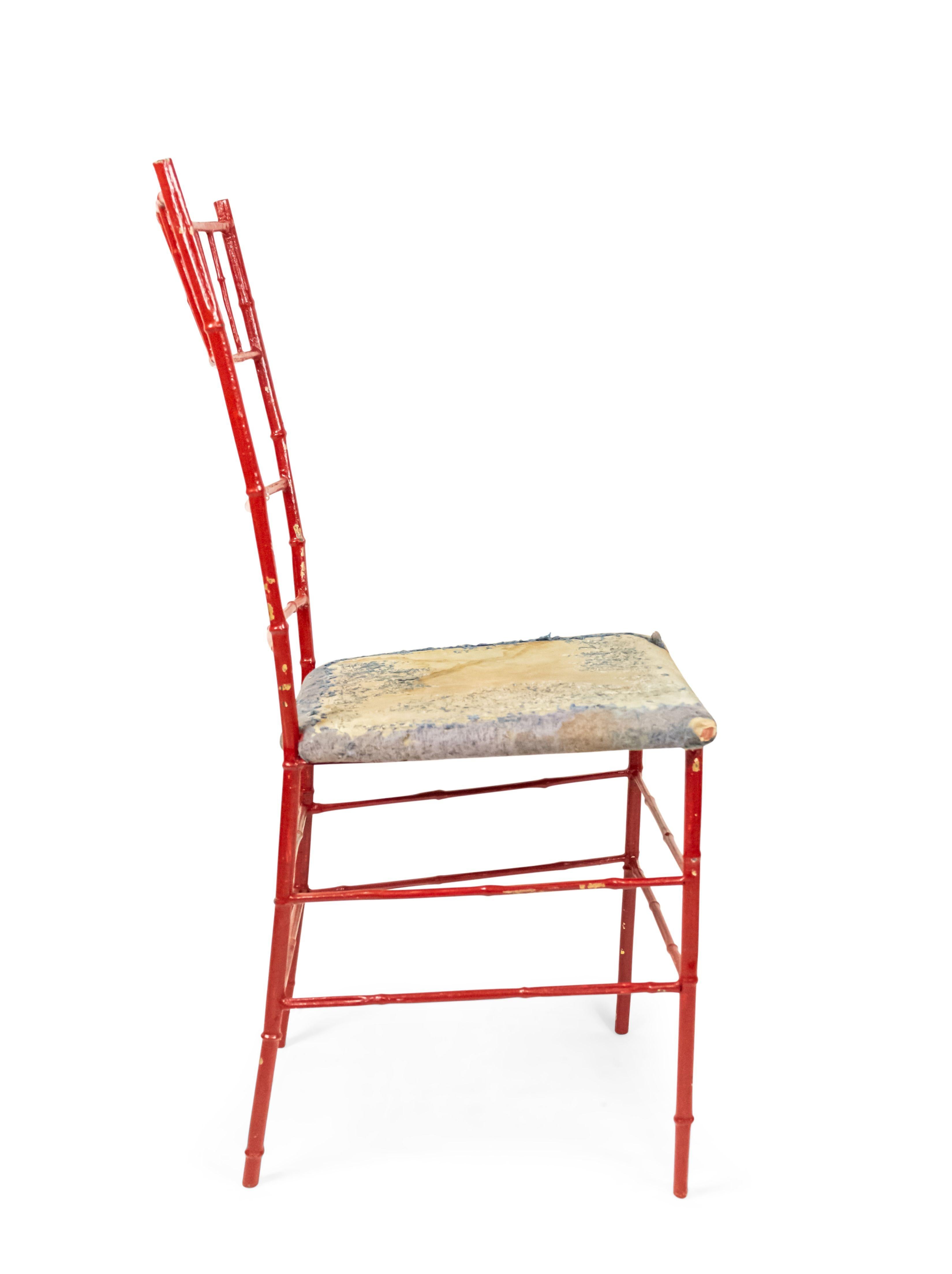 Outdoor Painted Iron Side Chairs For Sale 1