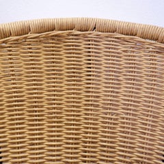 Bohemian Armchairs in Synthetic Wicker and Metal Frame, Circa 1990