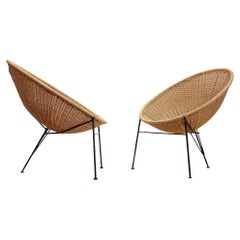 Outdoor pair of Armchairs in Synthetic Wicker