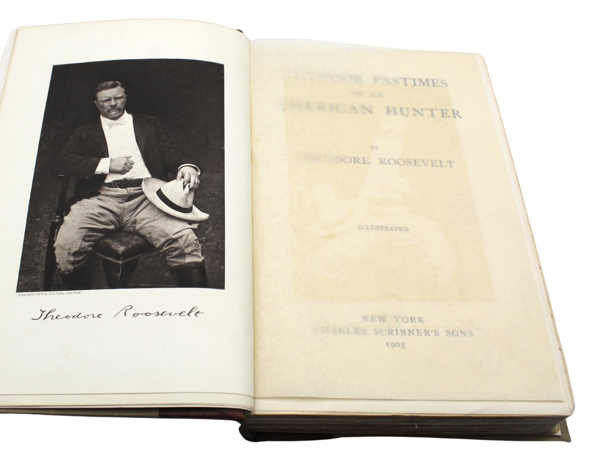 Outdoor Pastimes of an American Hunter von Theodore Roosevelt, Erstausgabe 1905 (Frühes 20. Jahrhundert)