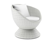 Outdoor Patio Wicker 360° Swivel Lounge Chair w / Couchtisch Set